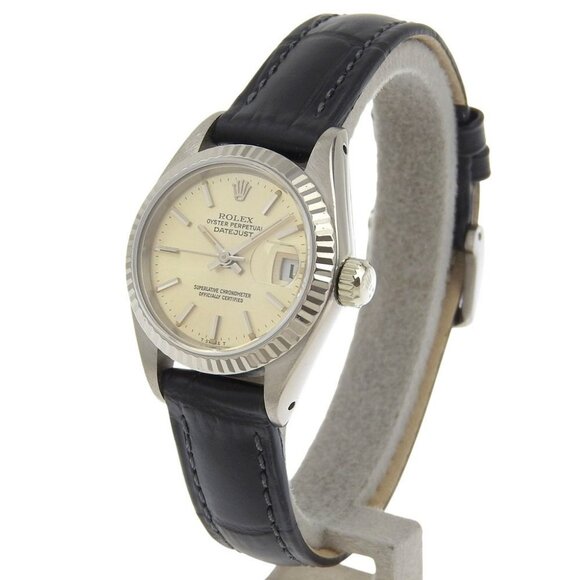 ROLEX Oyster perpetual Watches 69179 Datejust cal.2135 beigeDial K18 white - Picture 2 of 8